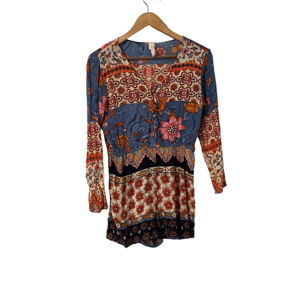 ✨ Raga x Anthropologie Floral Paisley Romper Playsuit - Picture 3 of 7